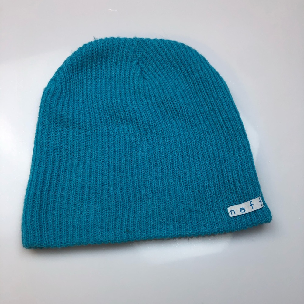 NEFF neon blue beanie